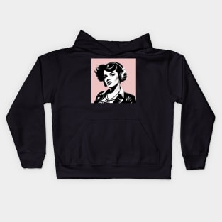 Punk Rock Girl Pink Kids Hoodie